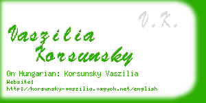 vaszilia korsunsky business card